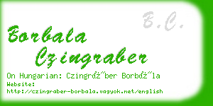 borbala czingraber business card